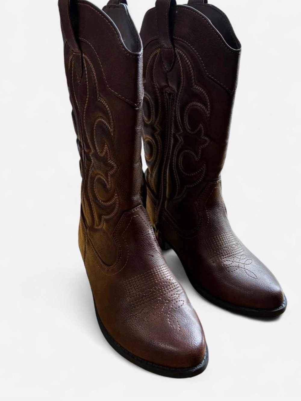 Cat & Jack Brown Embroidered Cowboy Boots